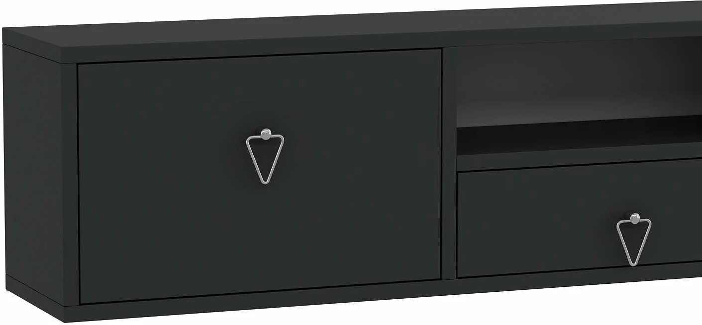 Komodë për TV Skye Decor, 1303-DROP-1, antracit, argjend