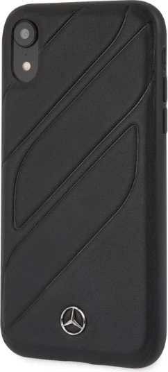 Mbështjellës Mercedes MEHCI61THLBK për iPhone XR, lëkurë, i zi