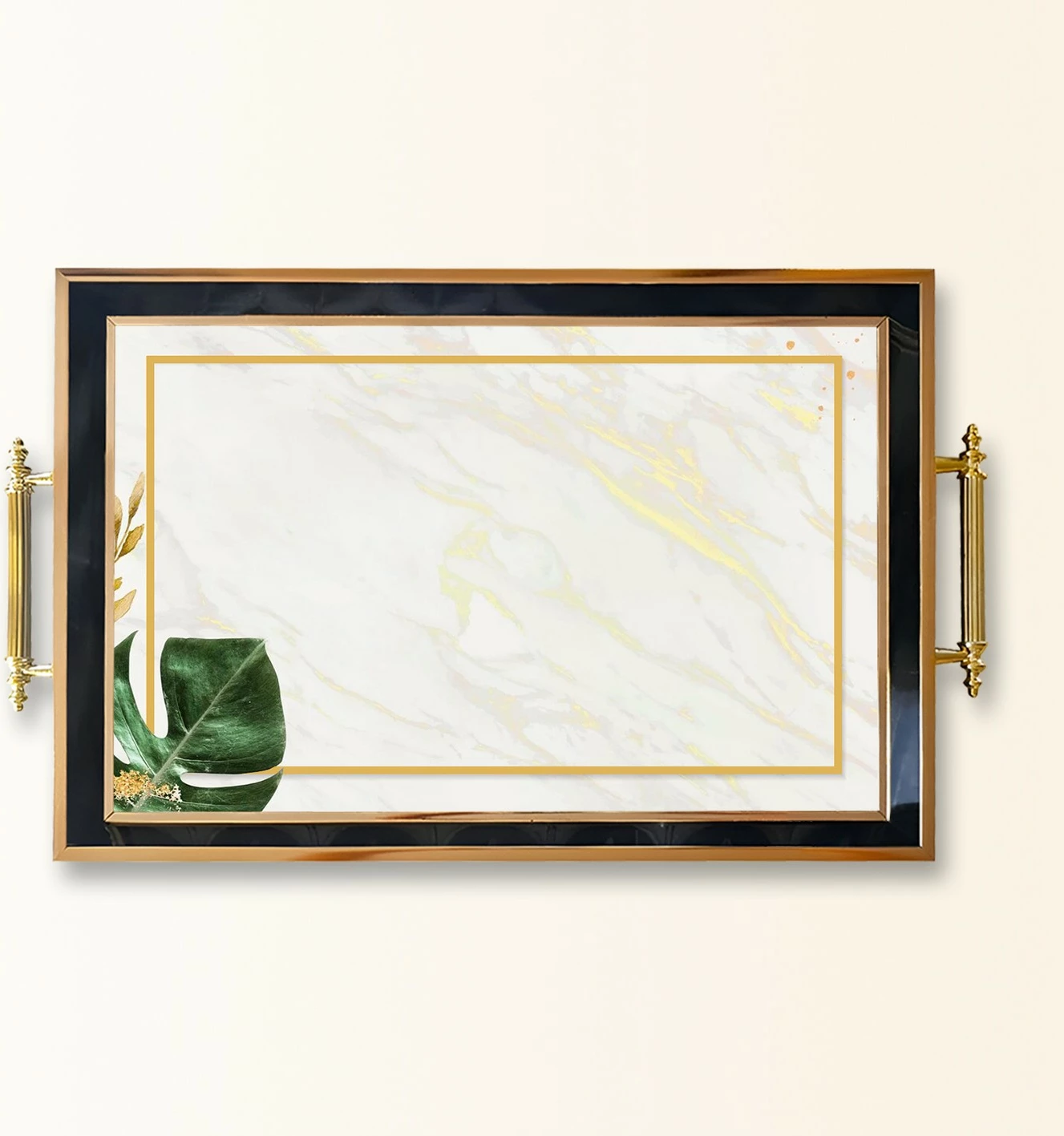 Tabaka xhami elegante, shumëngjyrëshe, Aberto Design, TPA9916, 50x29x3.5cm