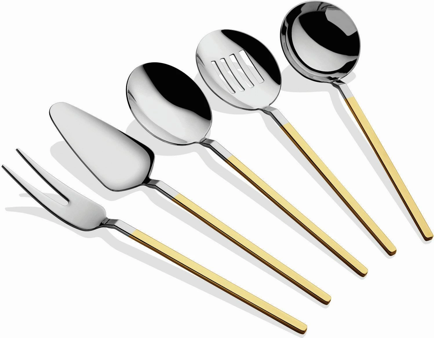 Set shërbimi 5 copë Hermia, Carre, ngjyrë ari dhe argjendi