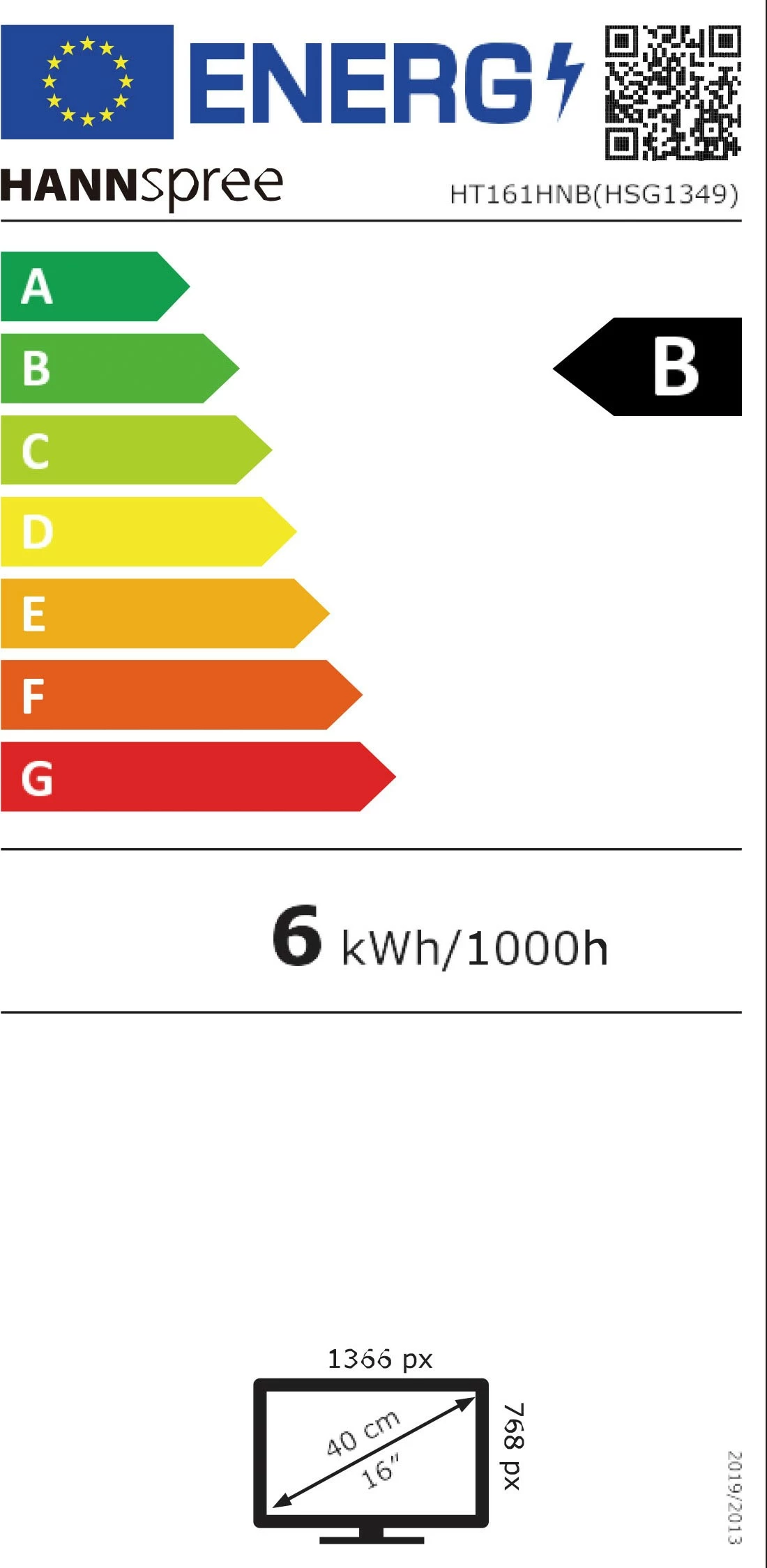 Monitor touchscreen Hannspree HT161HNB 15.6 inch HD LED, 10-pik touch, zi