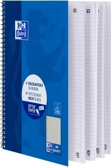 Fletore Oxford 100050393, A5, 80 fletë, 90g, katrore, kaltër