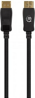 Kabllo DisplayPort Manhattan DP 1.4, 2m, 8K@60Hz, e thurur, e zezë