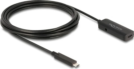 Kabllo zgjatëse aktive USB-C DeLOCK, USB 3.2 Gen 2, 10 Gbps, 3 m, e zezë