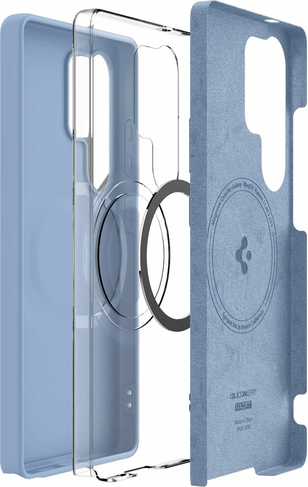 Mbështjellës Spigen Silicone Fit Mag për Samsung Galaxy S25 Ultra, Kaltër
