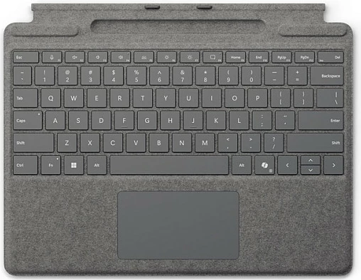 Tastierë Microsoft Surface Pro Keyboard, QWERTZ gjermane, me vend për stilolaps, Alcantara, platin