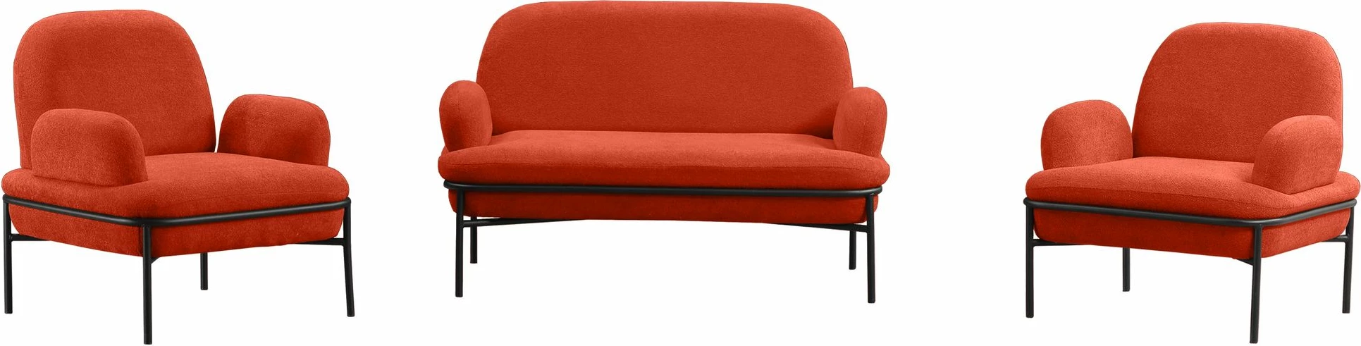 Set divanësh Atelier del Sofa, Aster, ngjyrë e kuqe tjegulle