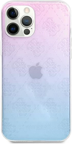 Mbështjellës Guess 4G 3D Pattern për iPhone 12 Pro Max, 6.7", blu/rozë