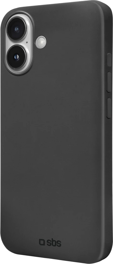 Mbështjellës SBS Instinct për iPhone 16 Plus, TPU me mikrofibër, i zi, në kuti