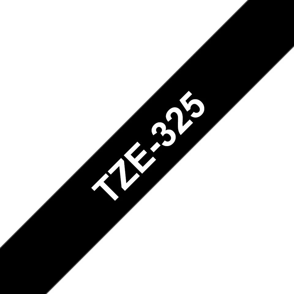 Kasetë etiketimi Brother TZE-325, 9mm, e zezë