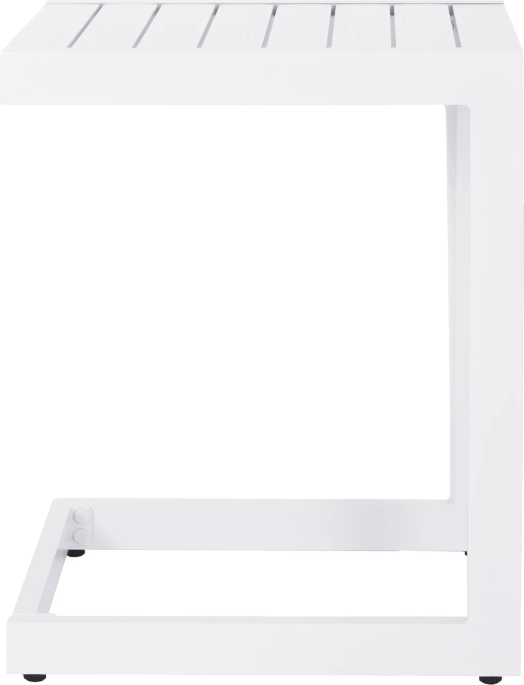 Tavolinë anësore për shezlong, alumini i bardhë, BELLING FH6274.01, 42x43x53cm