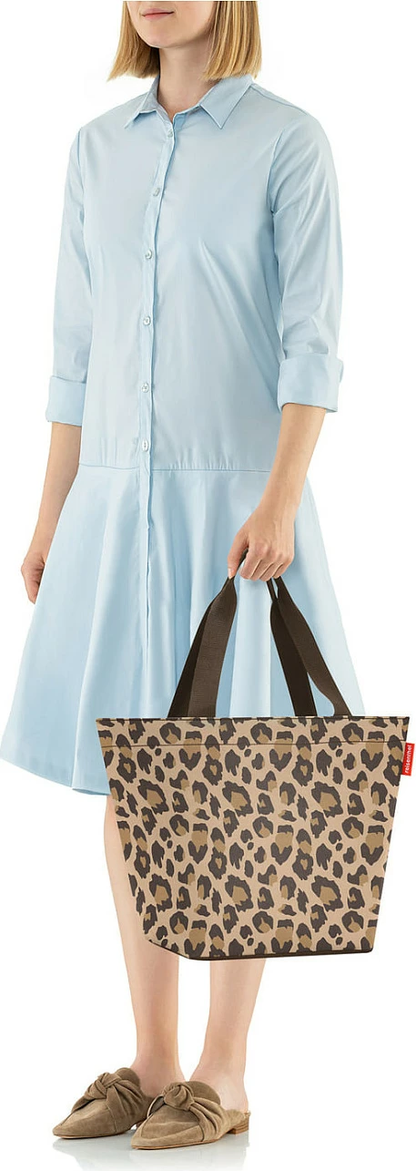 Çantë shopper reisenthel Shopper M, 15 L, poliester, multicolor (leopard)