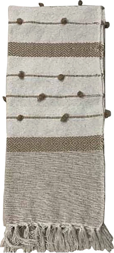 Batanije dekorative Sand, pambuk, karamel-bezhë, 125x150cm