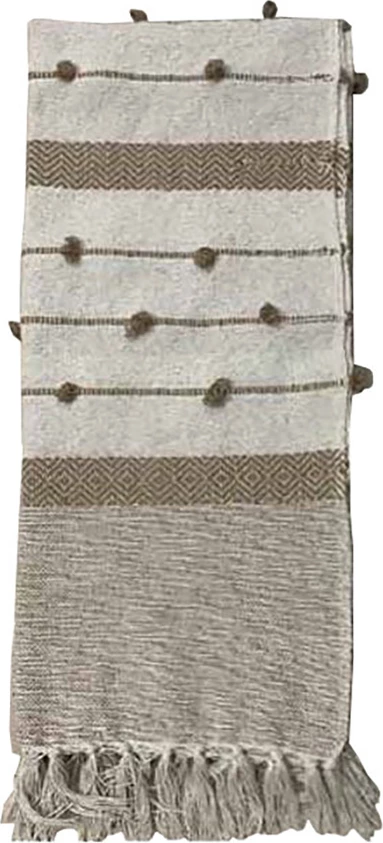 Batanije dekorative Sand, pambuk, karamel-bezhë, 125x150cm