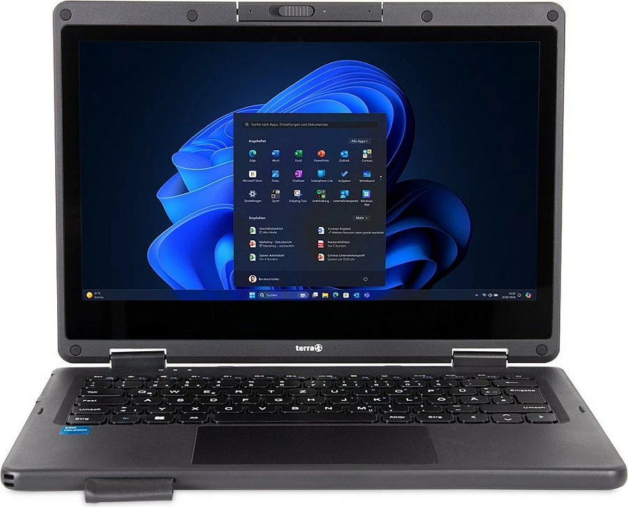 Laptop 2-në-1 Terra Mobile 360-11V4, 11.6", Intel N, 4GB RAM Memorje, 128GB SSD, Touchscreen, Windows 11 Pro Education, i zi