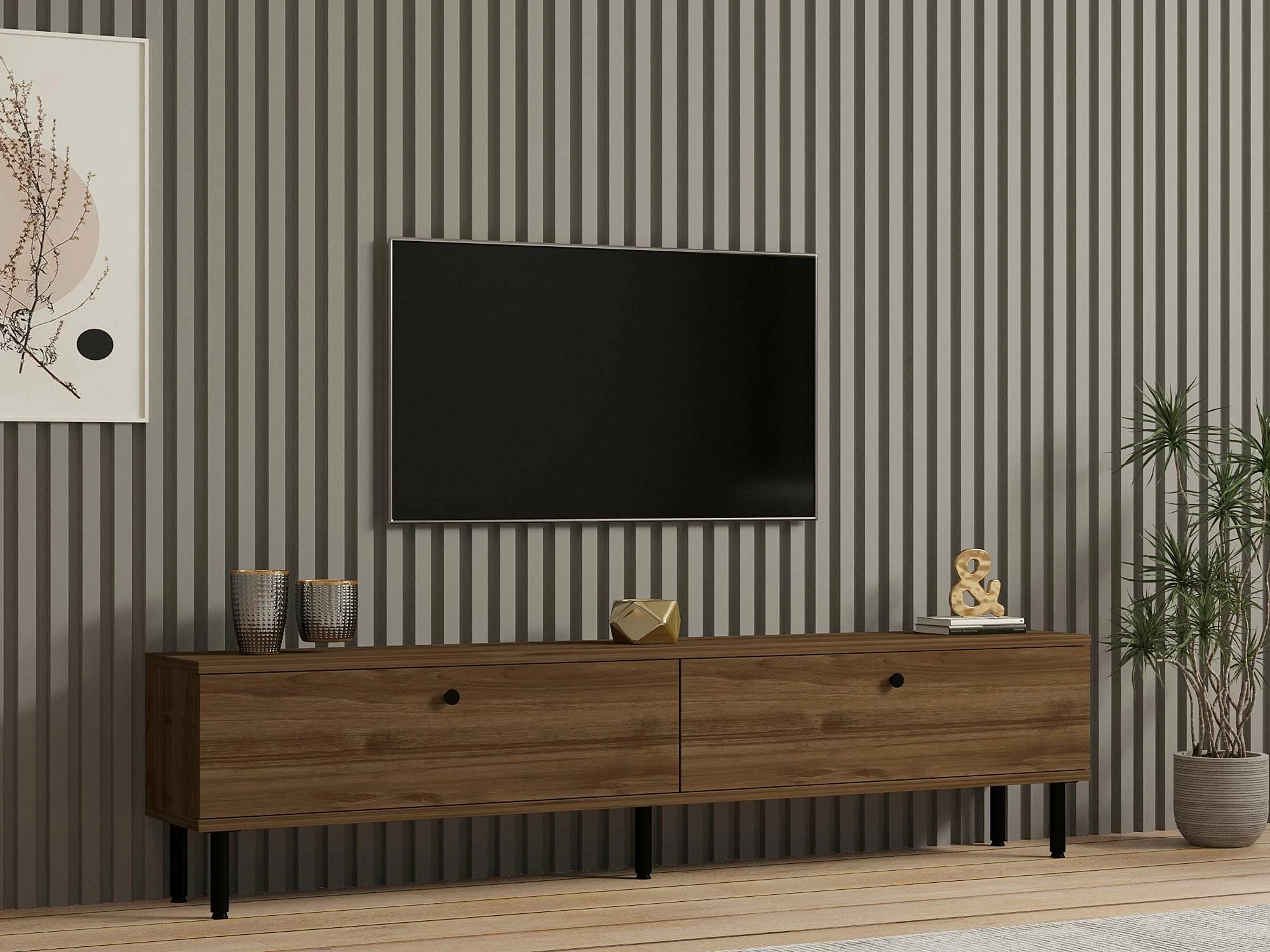 Komodë TV Skye Decor, ngjyrë arre, Nantes