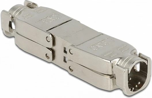 Coupler për kabllo rrjeti DeLOCK Cat6 STP, tool-free, LSA block, i drejtë, çelik inox