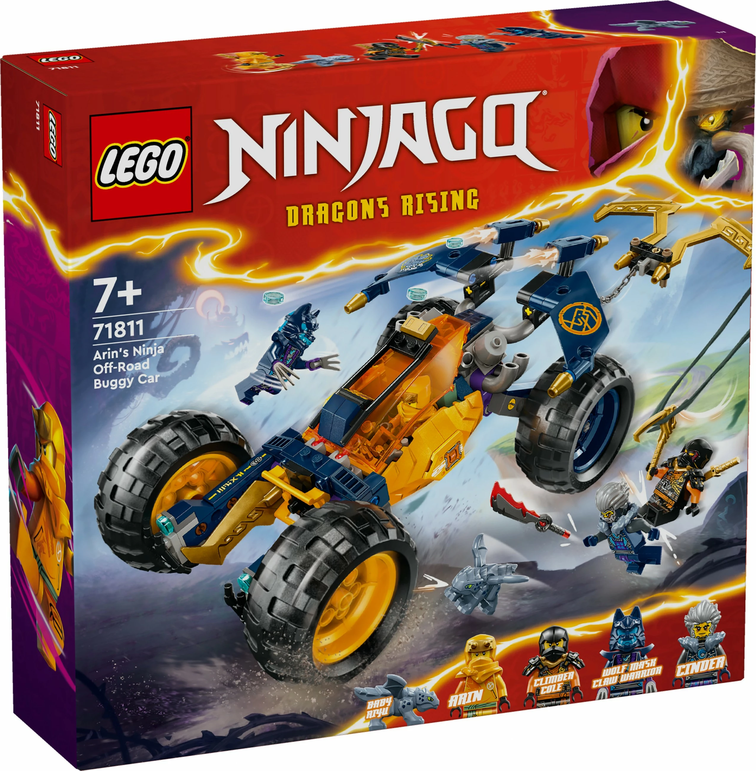 Set ndërtimi LEGO Ninjago 71811 Arins Ninja-Gelndebuggy, 267 pjesë, multikolor