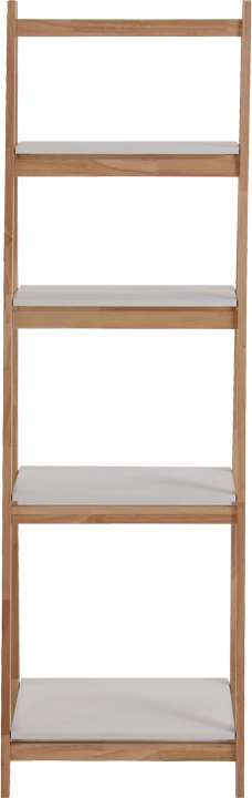 Raft i palosshëm për dysheme Benwen, dru kauçuku-MDF, ngjyrë natyrale-e bardhë, 42x34.5x140cm