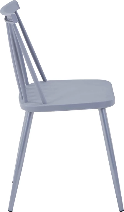 Karrige Aurora I pp ngjyrë gri-gri këmbë metalike 43x48x79cm