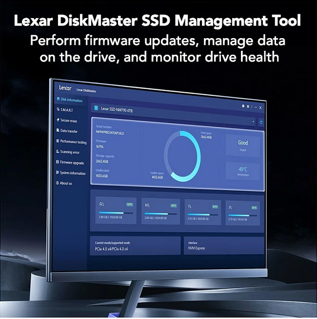 SSD i brendshëm Lexar NQ780 1TB, M.2 2280 NVMe PCIe 4.0, 6000MB/s