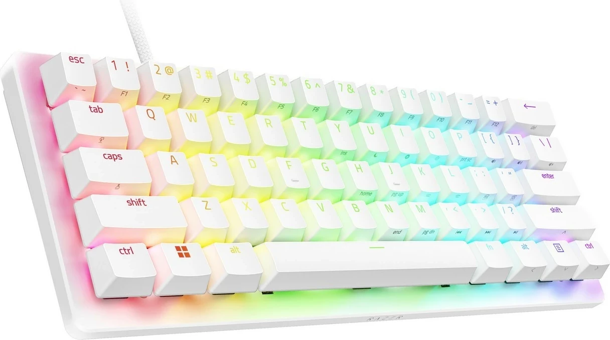 Tastierë gaming Razer Huntsman V3 Pro Mini, 60%, RGB, Razer Analog Optical, e bardhë