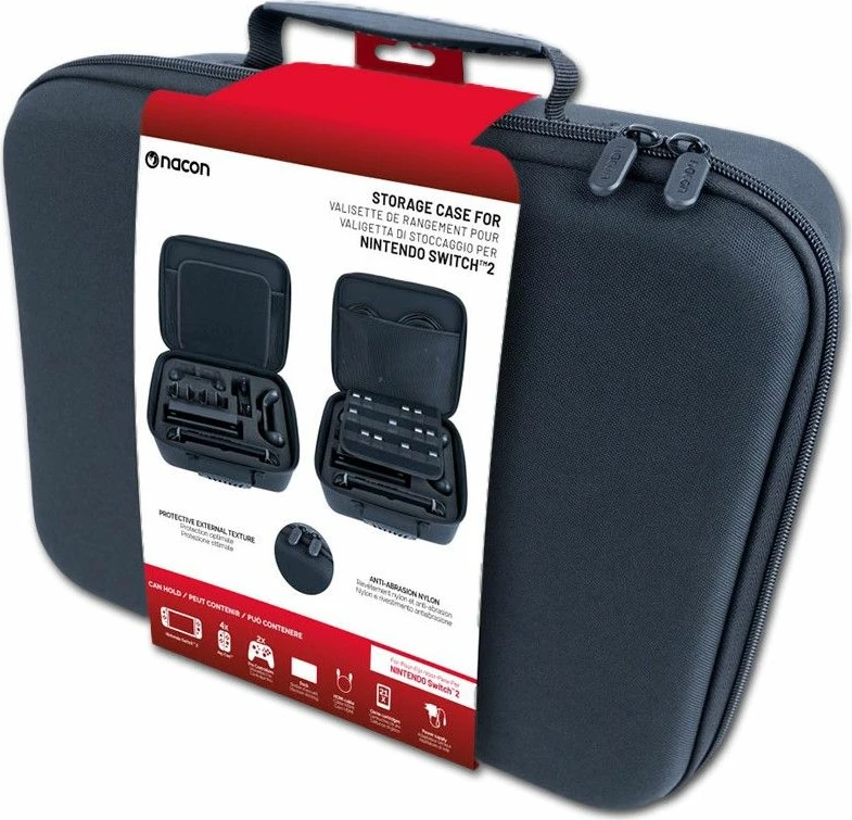 Çantë ruajtëse Nacon Storage Case XXL për Nintendo Switch 2, e zezë