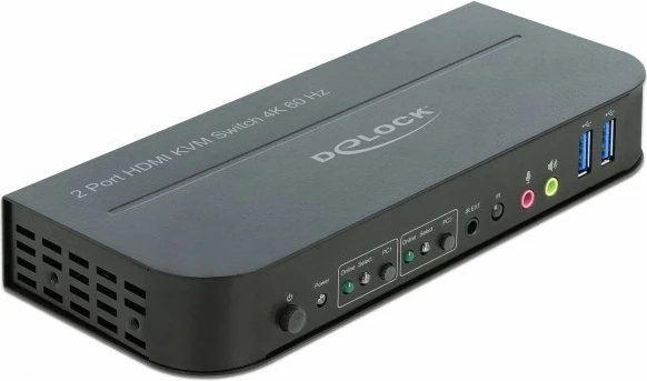 Switch KVM HDMI DeLOCK 4K 60Hz, 2 porta, USB 3.0, i zi