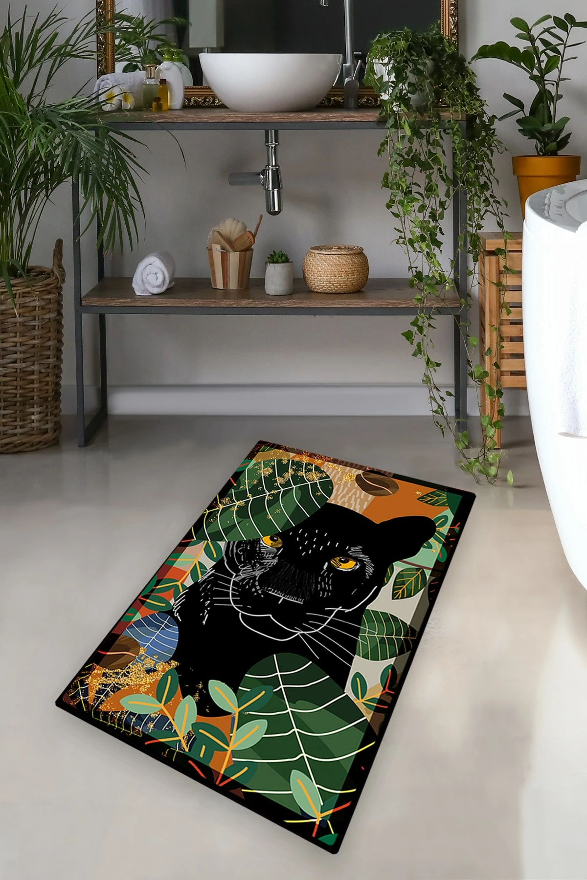 Tapet për banjo Mijölnir, shumëngjyrësh, 70x120cm