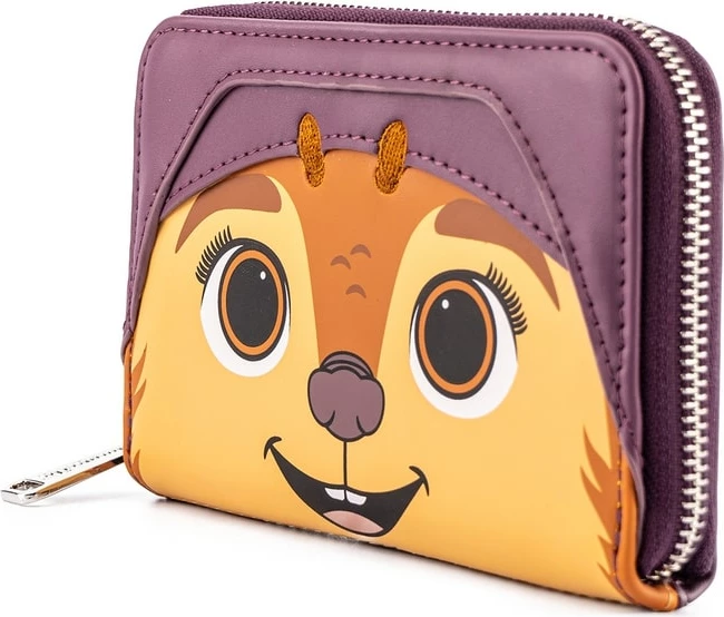 Kuletë Loungefly Disney Raya and the Last Dragon Tuk Tuk zip-around, lëkurë vegane, 15.2 x 10 cm, vjollcë