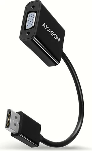 Adapter AXAGON RVD-VGN DisplayPort në VGA, FullHD, i zi