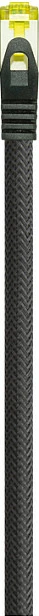 Kabllo rrjeti Python Series Cat7, RJ45, 1 m, S/FTP, 10Gbps, e zezë