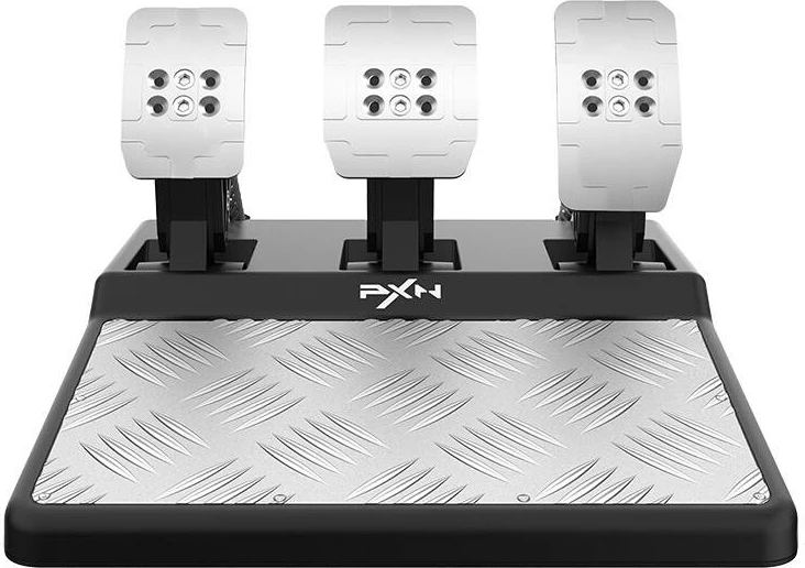 Timon gaming PXN PXN-V10 V2 me 3 pedale dhe kambjo, për PC/PS4/XBOX/Switch, i zi