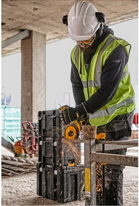 Lëmues rripi DeWALT DCG418NT-XJ, 9000 RPM, me bateri, zi/verdhë