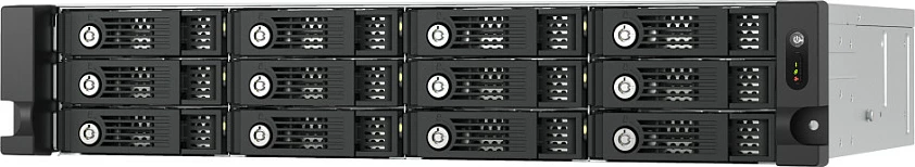 Kasë ekstensioni QNAP TL-R1200PES-RP, 12 vende, 2U, PCIe, SATA, e zezë/gri