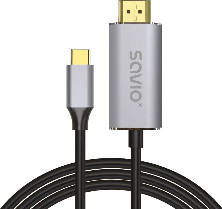 Kabëll USB-C në HDMI Savio CL-170, 1m, bakër
