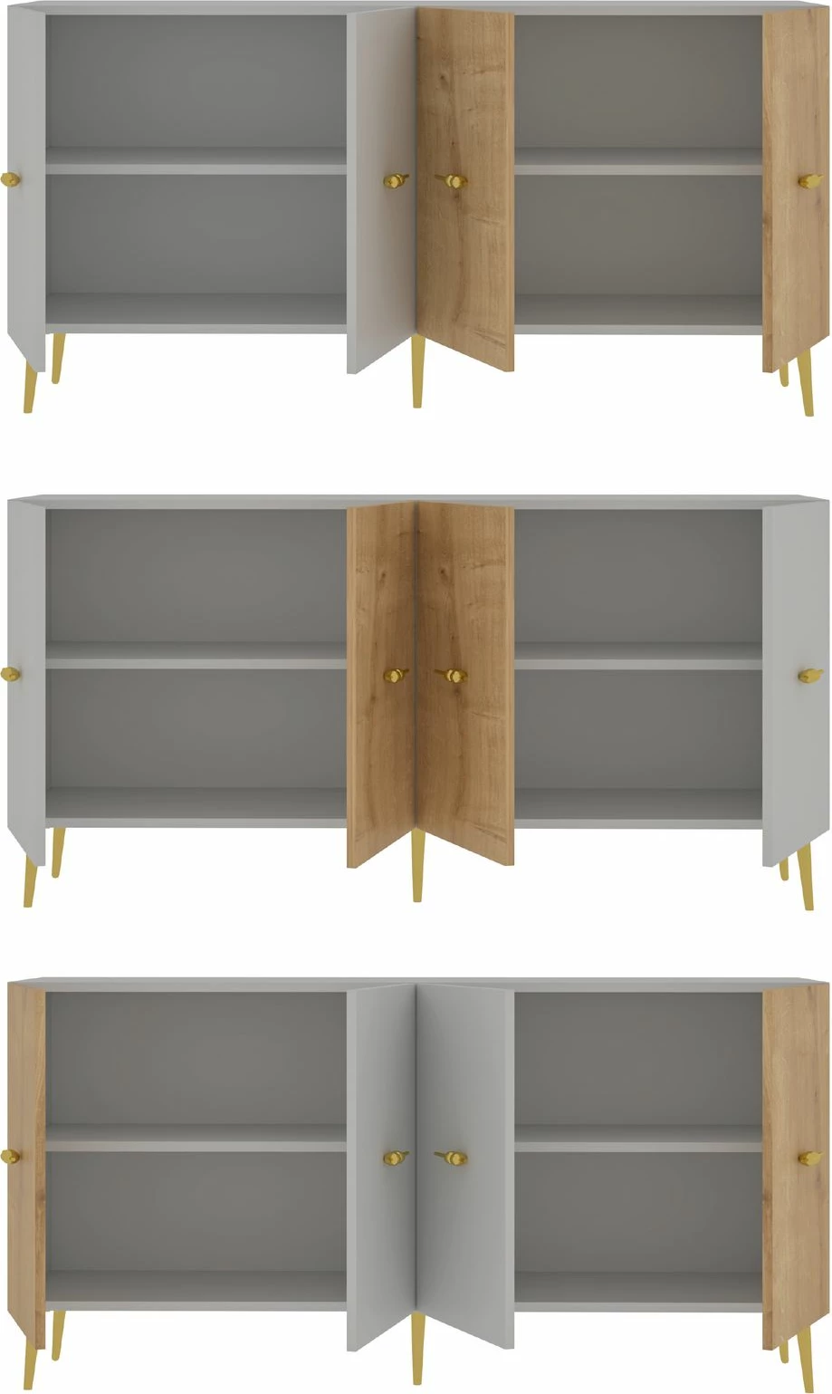 Konsol Skye Decor, Loop KB150, e bardhë, lisi sapphire