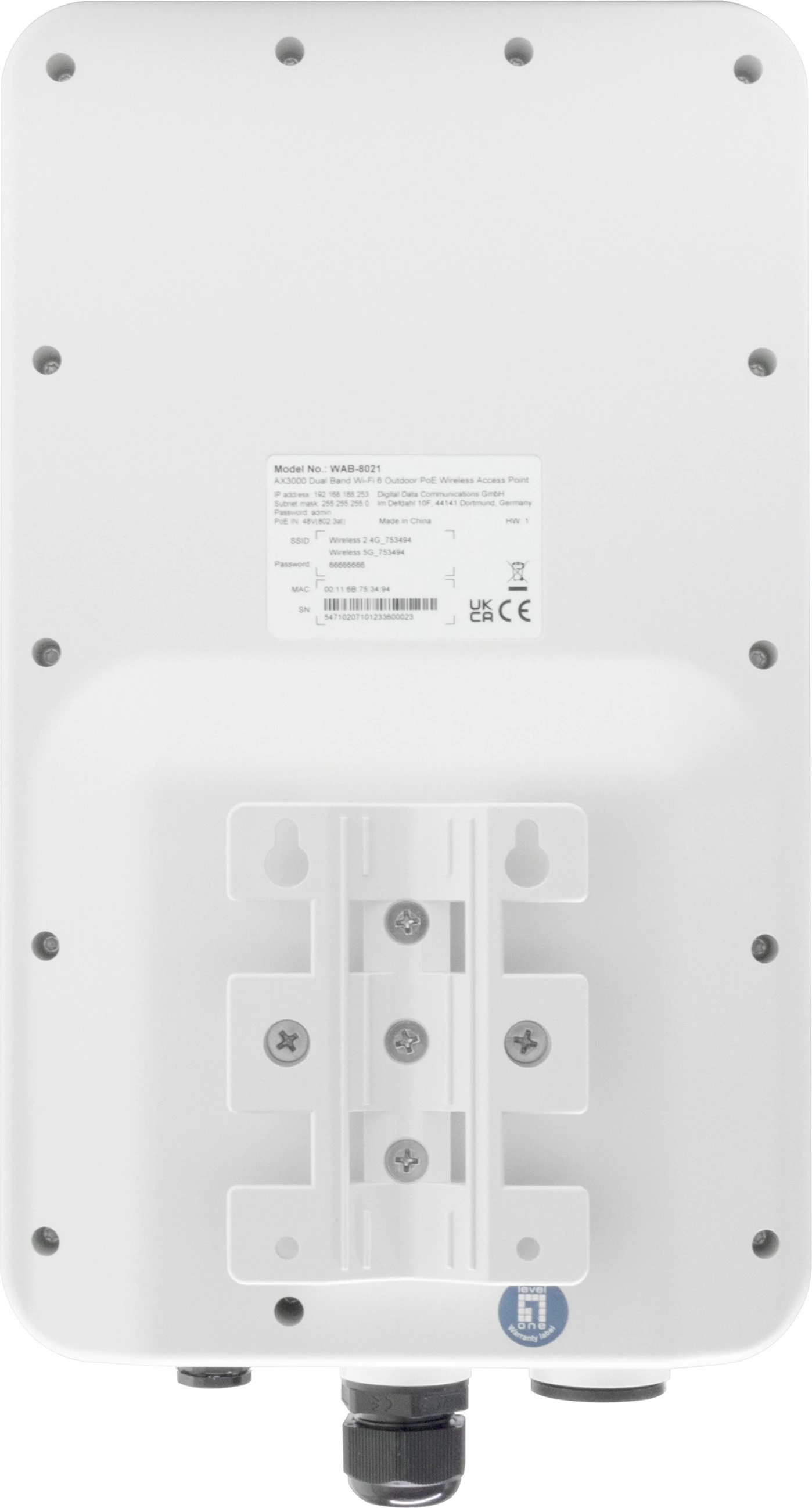 Access point LevelOne AX3000, Wi-Fi 6, PoE, Omni, 3000 Mbit/s