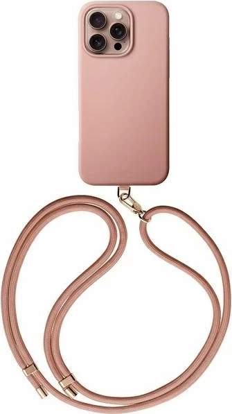 Mbështjellës UNIQ Coehl Creme Magnetic Charging për iPhone 16 Pro 6.3", rozë me rrip