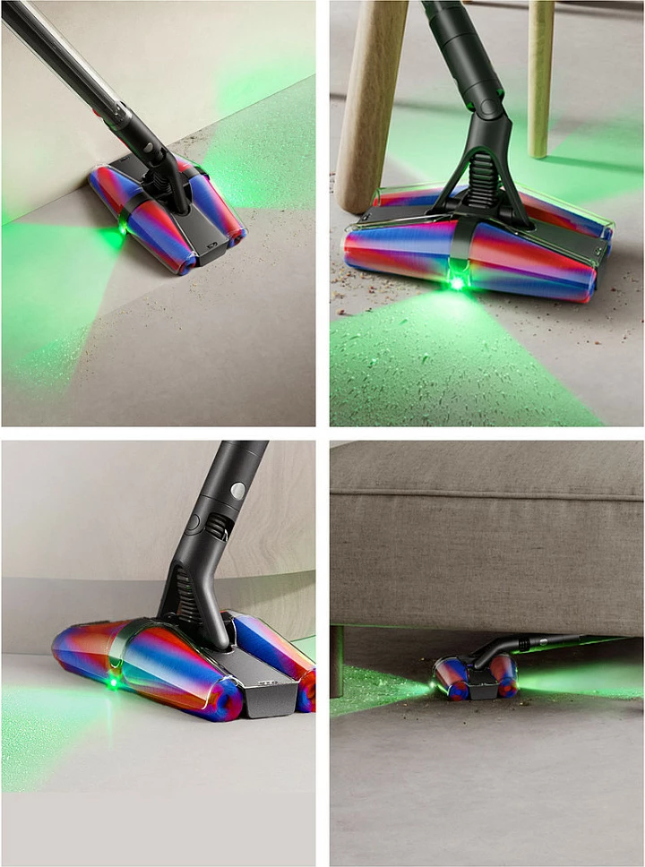 Fshesë me korrent Dyson PencilVac Fluffycones, pa kabllo, 30 min, LCD, Matte Black