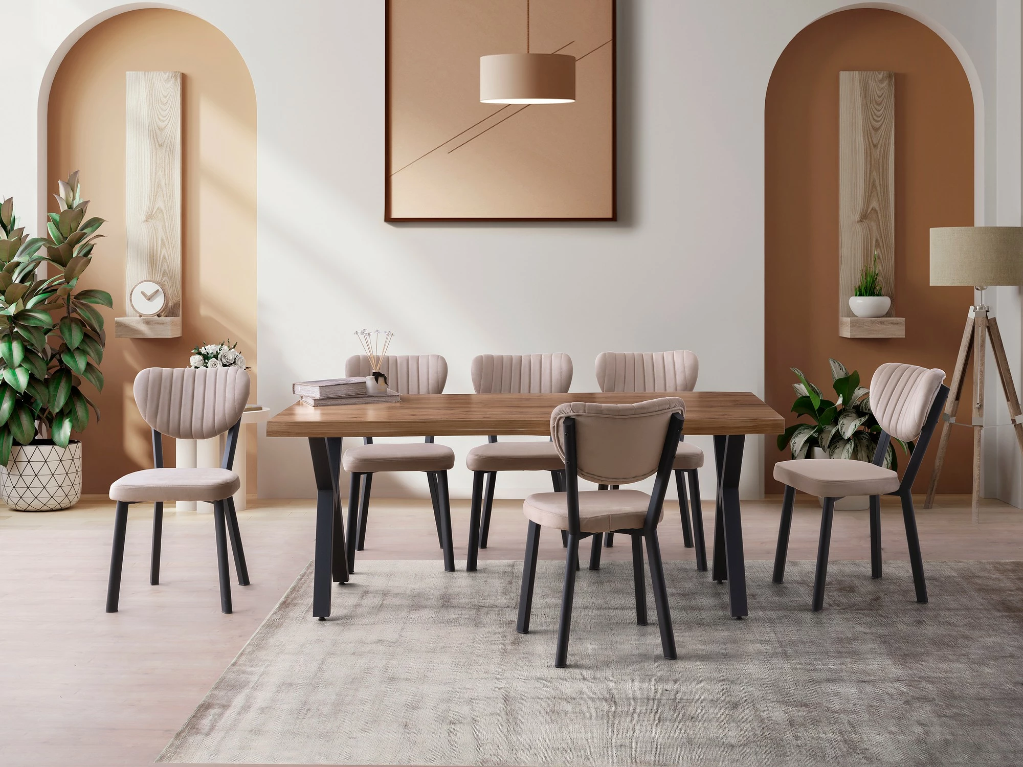 Tavolinë ngrënieje Hanah Home, Gala - 3022, ngjyrë arre
