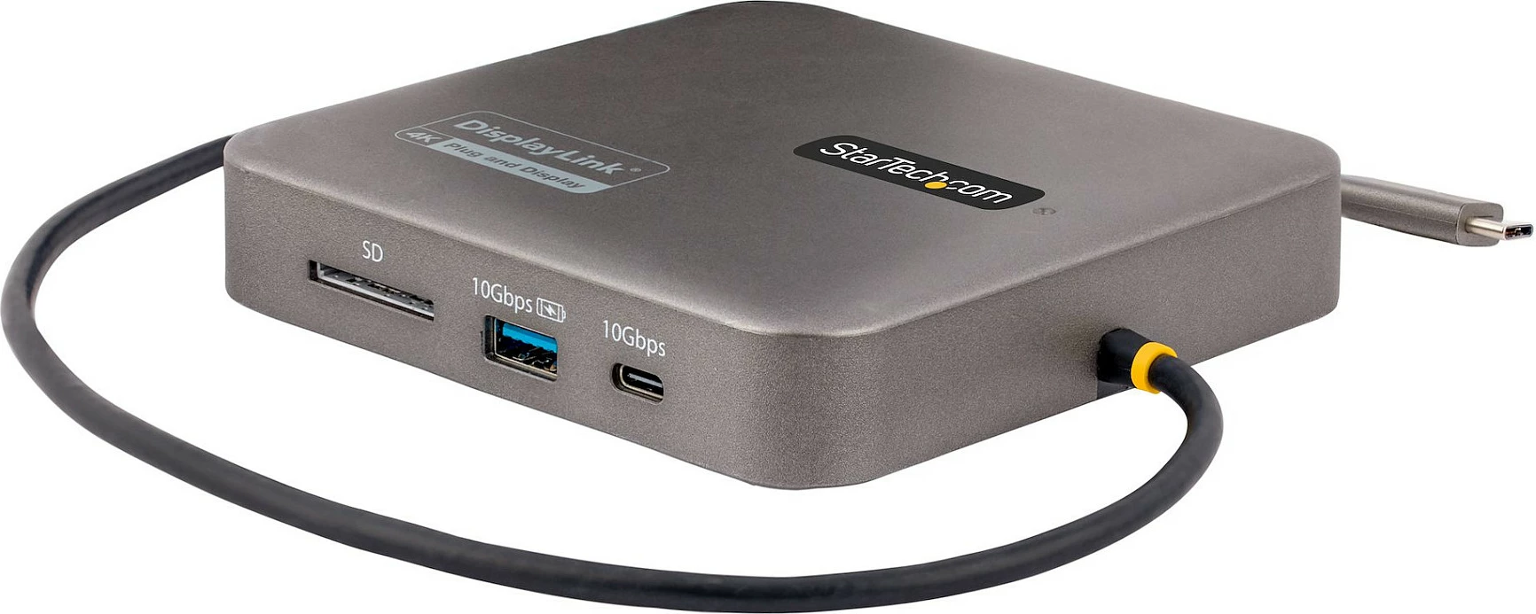Docking station USB-C StarTech, Dual HDMI 4K 60Hz, USB-A/USB-C 10Gbps, 100W PD, GbE, SD/MMC, Space Gray