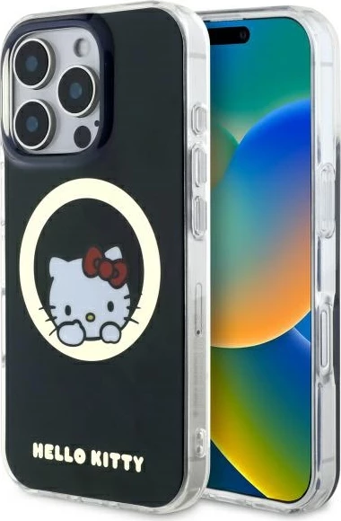 Mbështjellës Hello Kitty IML Sweet Kitty MagSafe për iPhone 16 Pro Max, Zi