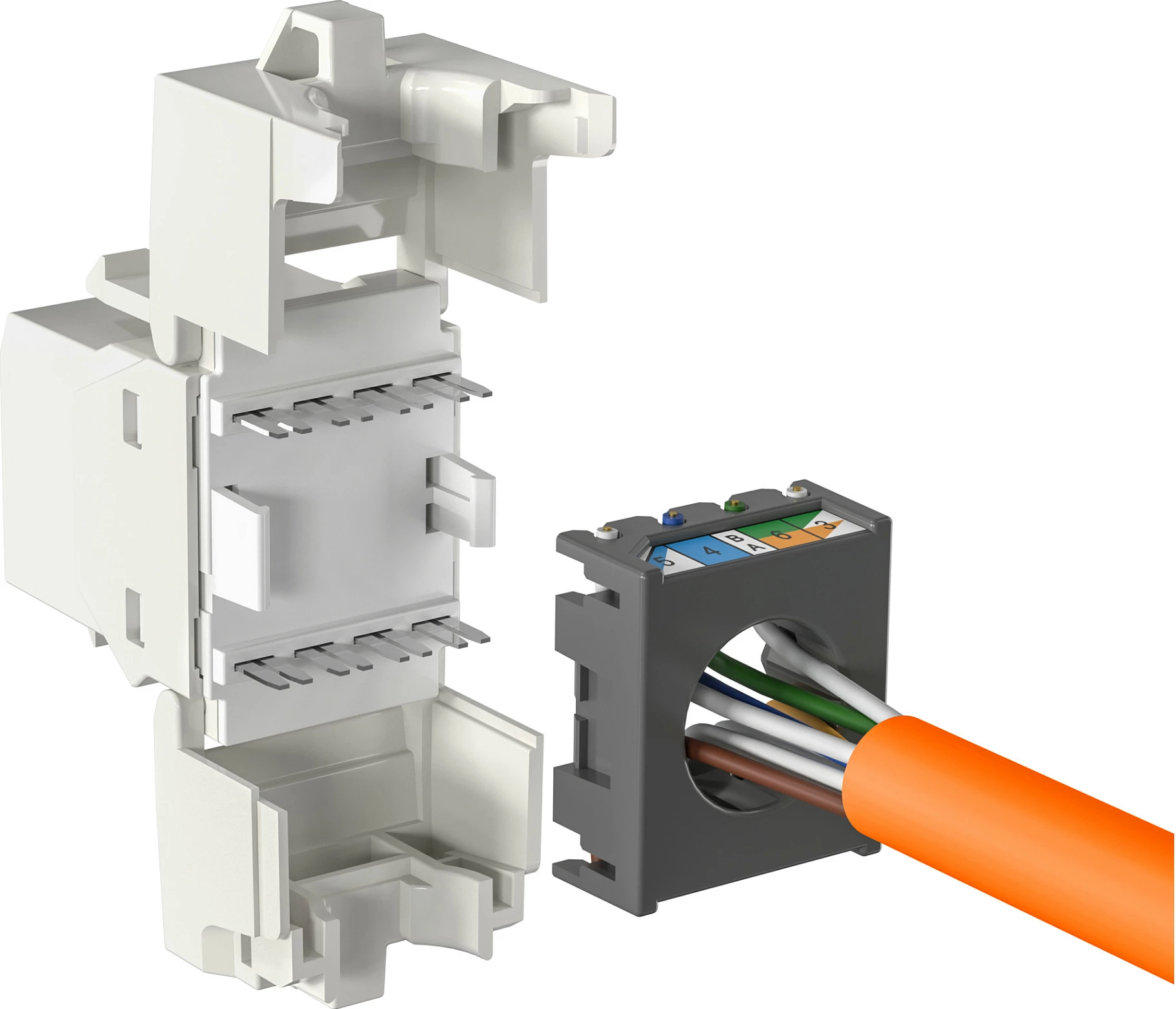 Modul Keystone RJ45 EFB Elektronik Cat.6 UTP 250MHz, i bardhë