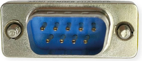 Adapter VALUE Mini Gender Changer DB9 mashkull-mashkull, 9-pin, argjendtë