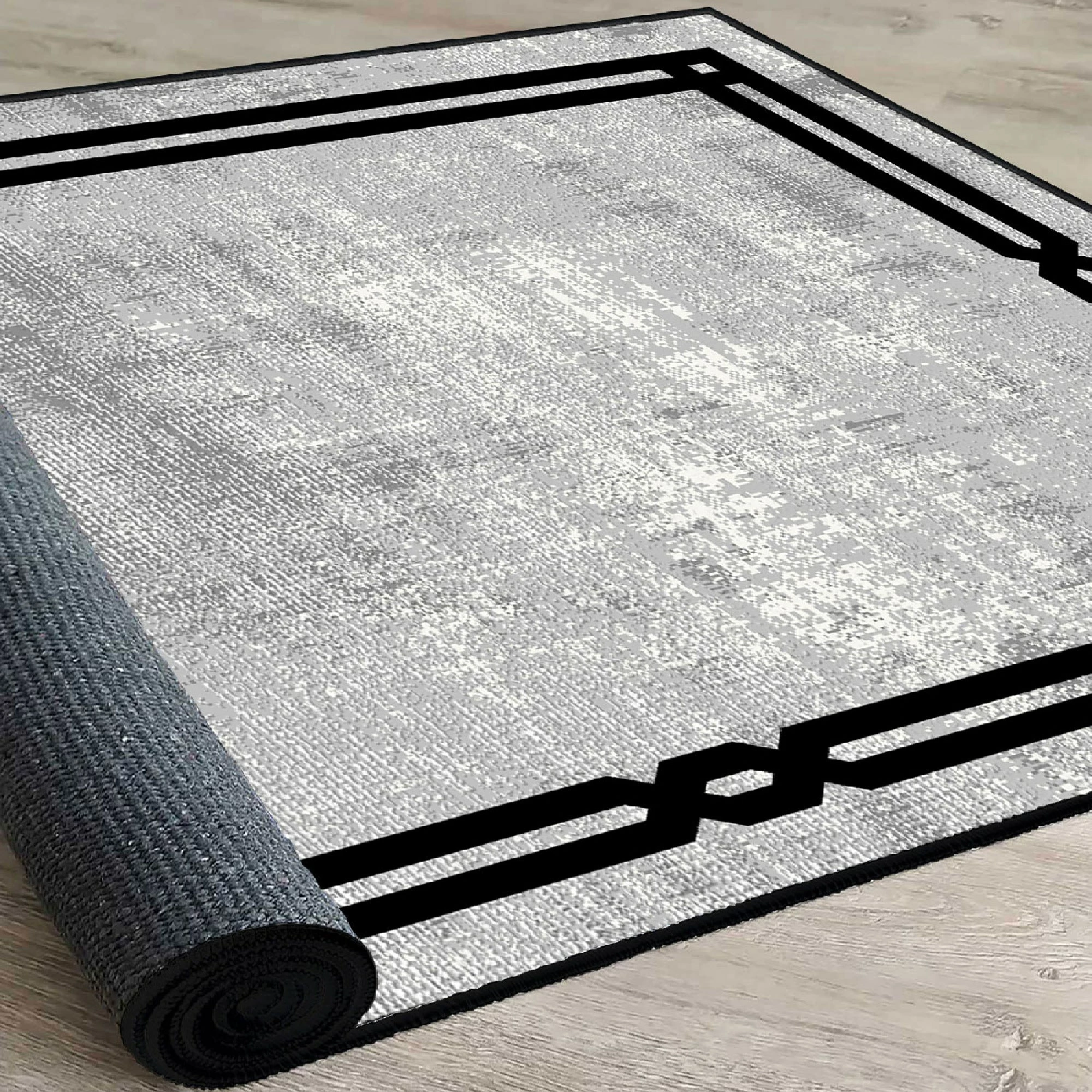 Qilim (80 x 150) Conceptum Hypnose, Eexfab800-Klm, ngjyrë gri dhe e zezë