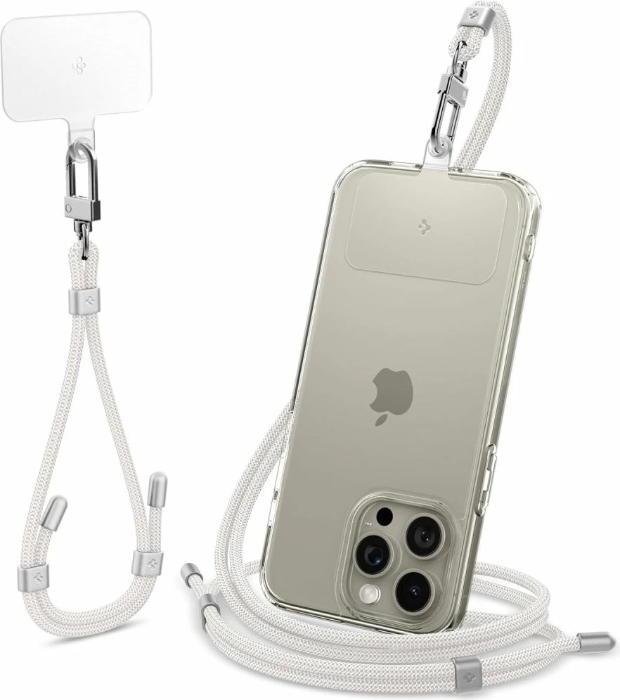 Set litarë universal Spigen me varëse dhe ConTag, i bardhë