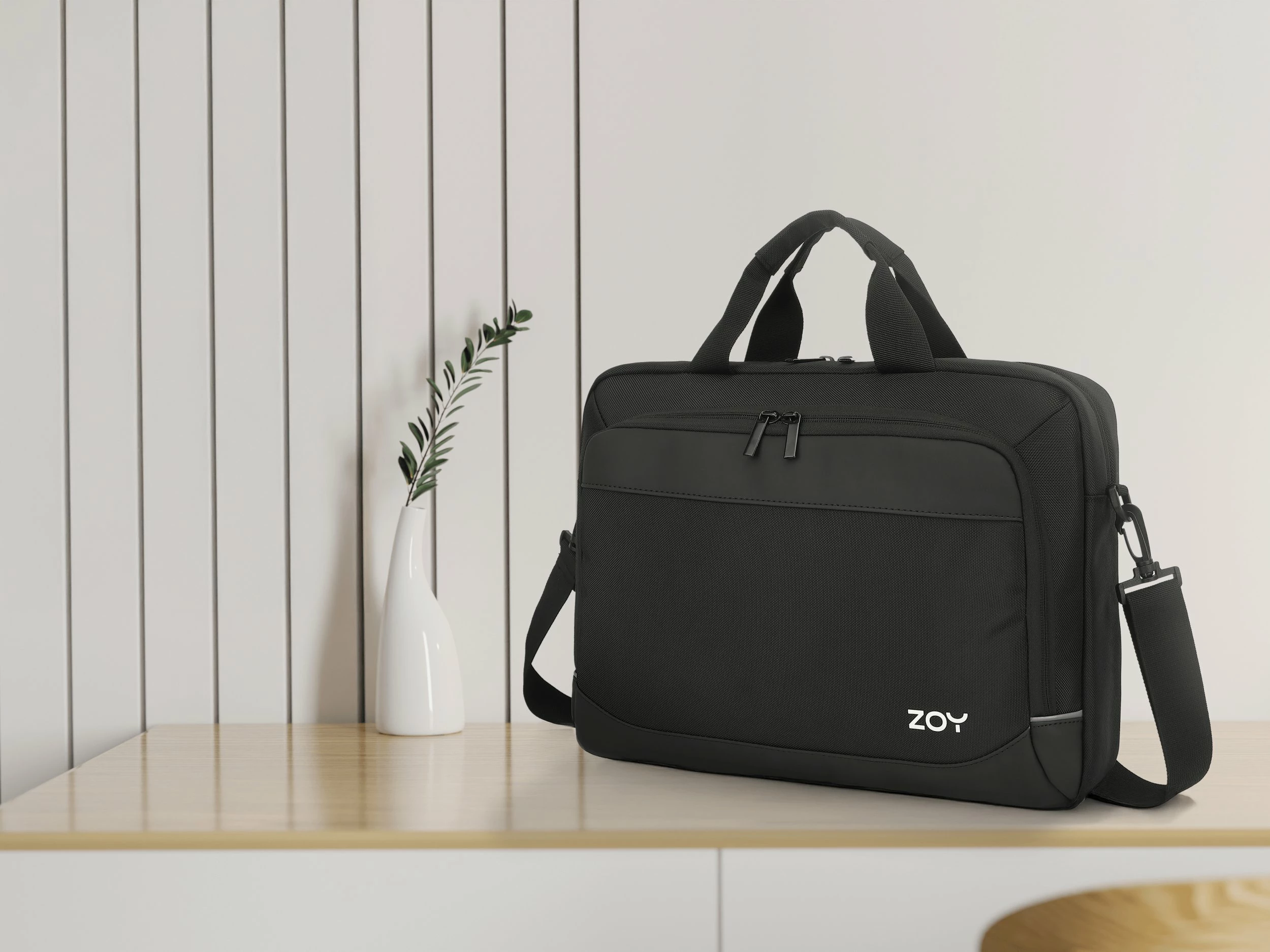 Torbë laptopi ZOY ProBag ZLB16 16", e papërshkueshme nga uji, poliuretan, zezë/gri
