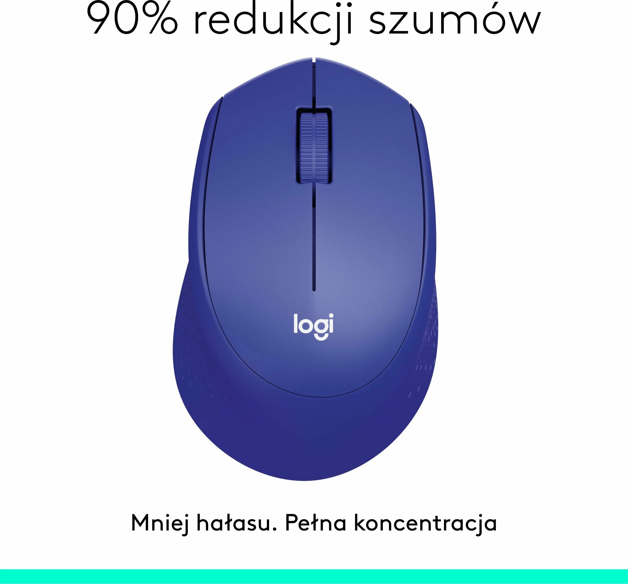 Maus Logitech M330 Silent Plus 910-004910 1000 DPI Wireless USB, blu
