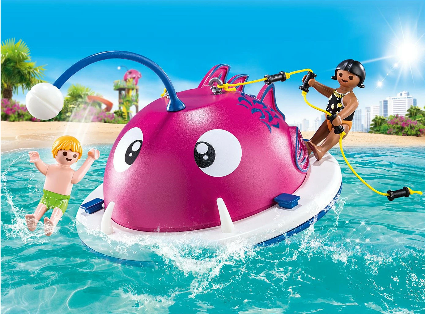 Set lodër Playmobil Family Fun 70613, ishull ngjitës për not, 24 pjesë, 4-10 vjeç, shumëngjyrësh
